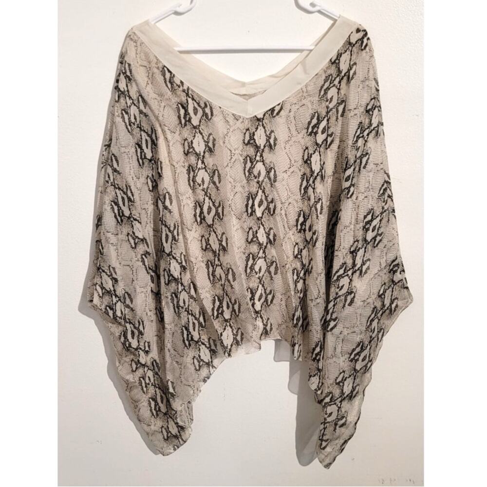 Sofia Italy Silk Blend Python Print Oversized Flo… - image 2